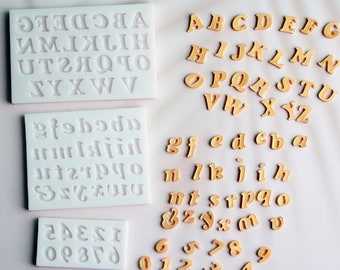 ALPHABET AND NUMBERS 3pc Set Silicone Mold | Uppercase Lowercase | Small Letters | Fondant | Chocolate | Small Treats | Fast Shipping