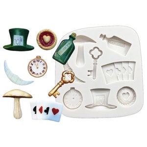 ALICE WONDERLAND THEME Silicone Mold