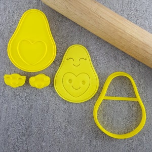 AVOCADO HEART 194 Custom Cookie Cutter & Embosser