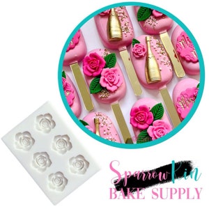 6個入りディーカムフラワーシリコン型ポンド