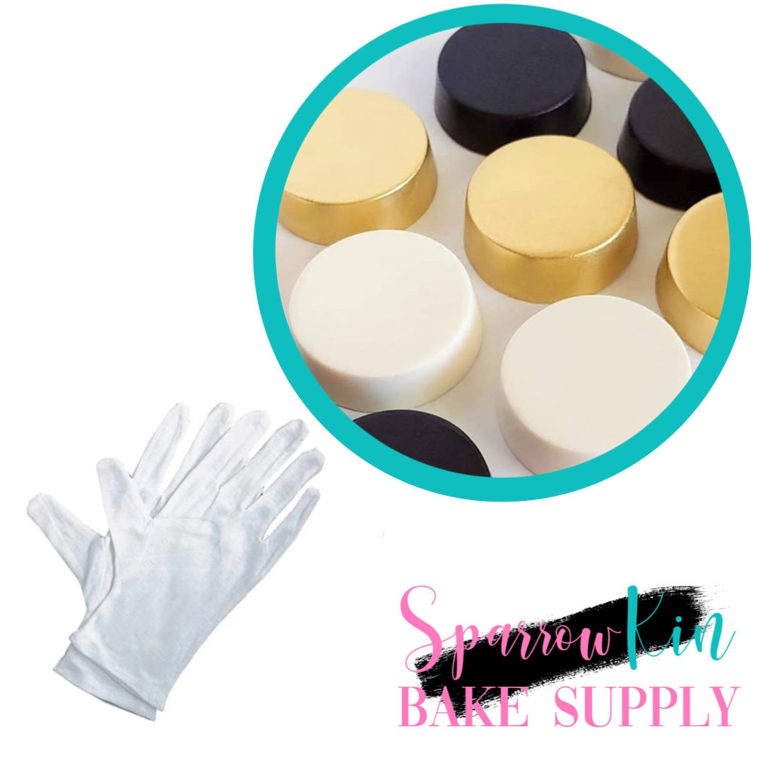 cotton gloves for handling chocolate