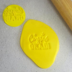 CONGRATS GRAD 621 Custom Cookie Embosser
