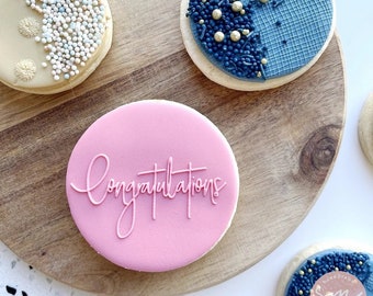 FELICITACIONES - Sello de galleta Sarah Maddison