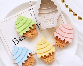 ICE CREAM CONE Tiefe Silikonform | Resin |Ton | Wachs | Schokolade | Fondant | Seife | Schneller Versand