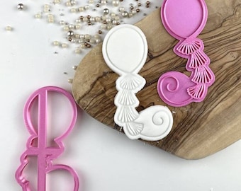 BIRTHDAY BALLOON With TASSELS Lissie Lou Cutter & Stamp