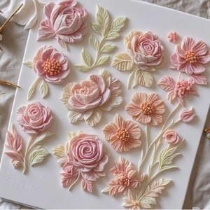 DELICATE ROSES And FLOWERS Silicone Mold Extra large mold, A must have!