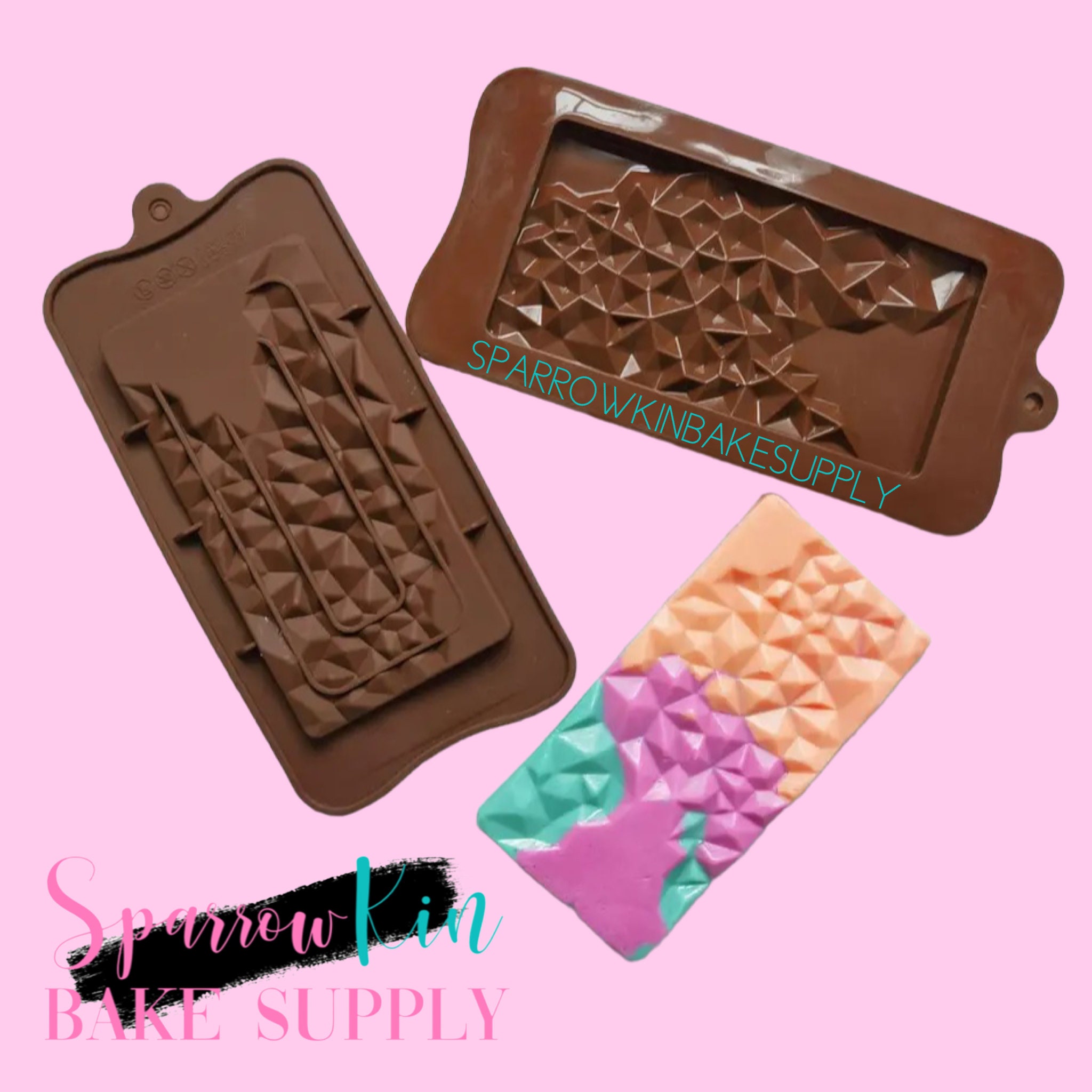 Customize Chocolate Mold Giant Chocolate Bar 7 Oz Personalized Custom Logo  Silicone Mold 