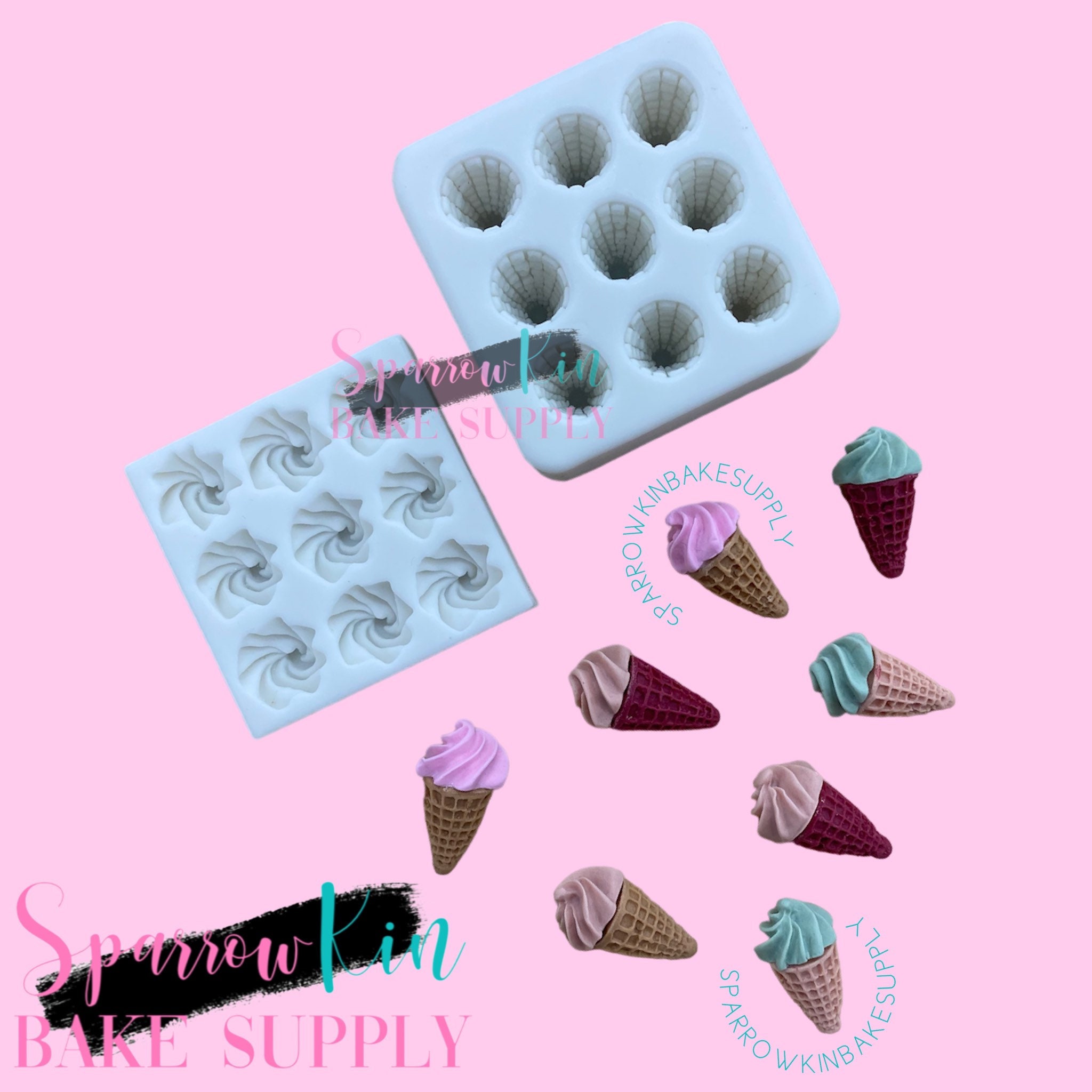 2pc 420 Silicone Chocolate Candy Molds
