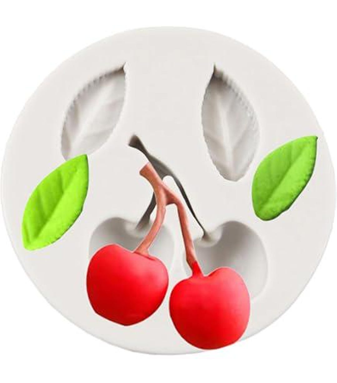 MYPRACS Set di 4 stampi in silicone per fondente, verdure e frutta, per decorare torte, cupcake, caramelle, cioccolato, pasta di gomma, pasta polimerica