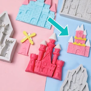 LARGE CASTLE W/ HEART Silicone Mold