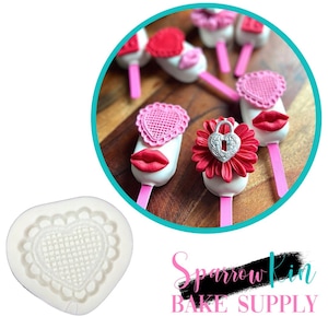 LACE HEART Silicone Mold