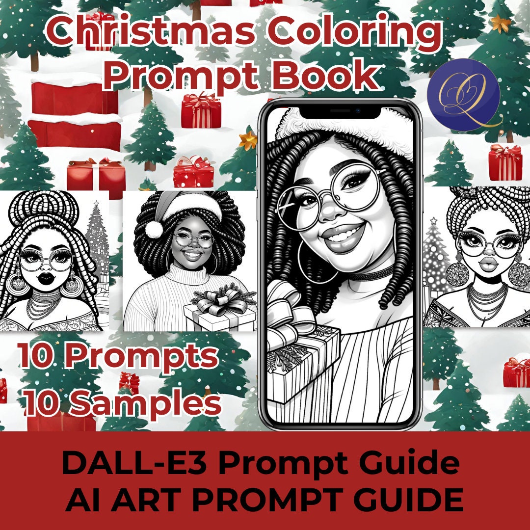 Chatgpt/dall-e3 Coloring Prompt Guid Prompts 10 Festive Plus-size ...