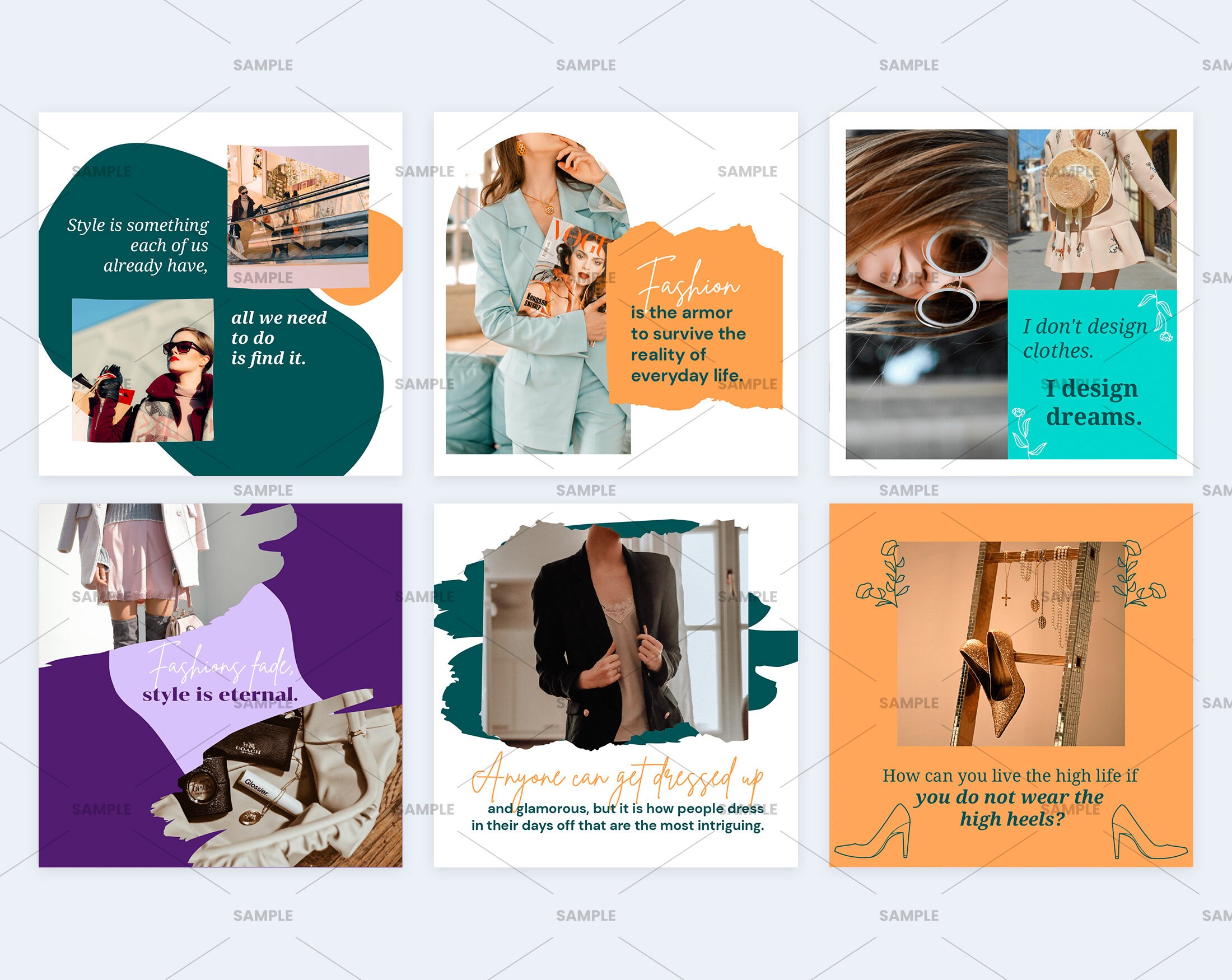 Fashion Viral Quotes Social Media CANVA Templates Fashion - Etsy