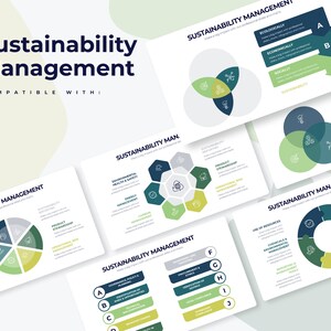 Sustainability Management Infographics | Template for Illustrator | Best Illustrator Template | Easy to Edit