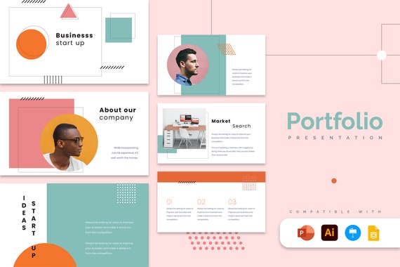 Portfolio Presentation Template Powerpoint Template Slides - Etsy
