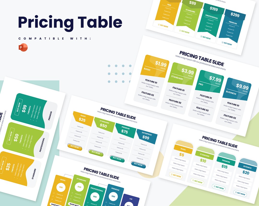 Pricing Table Infographics | Powerpoint Template, Template for ...