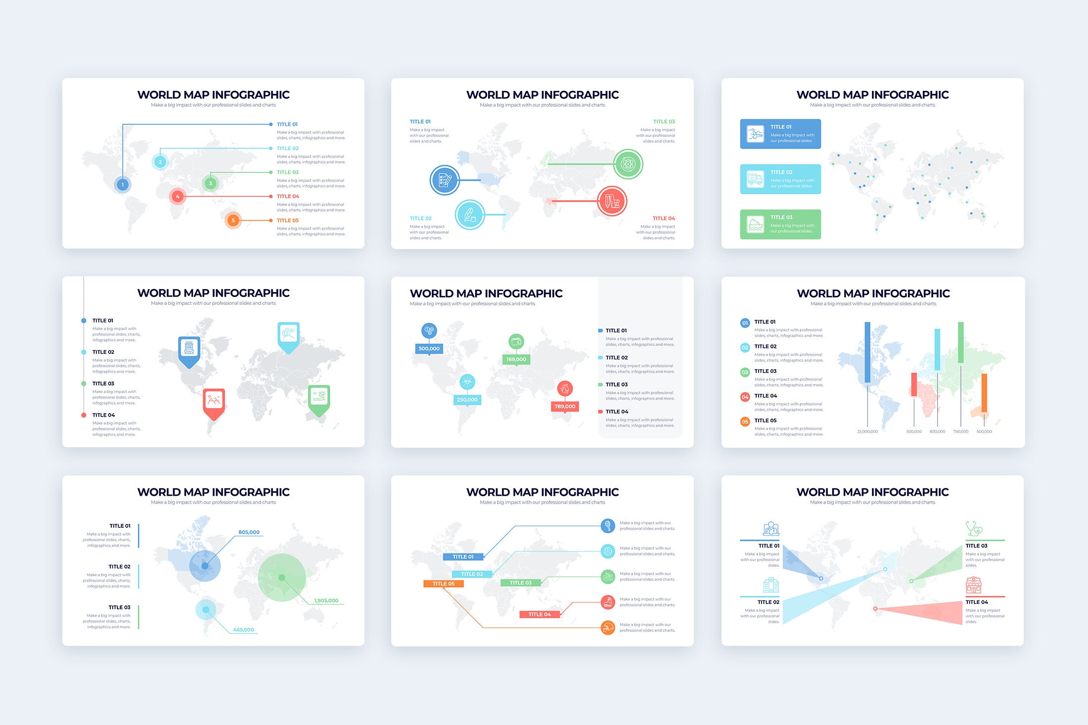 Infografía de Mapas del Mundo / Plantilla para Powerpoint / Mejor ...