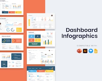 Dashboard Infographic Templates | Diagrams for PowerPoint, Illustrator, Keynote, Google Slides