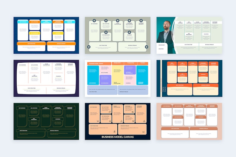 Business Model Canvas Infographic Slides | Template for Google Slides ...