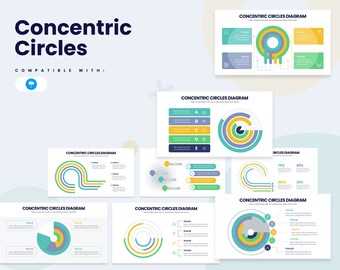 Concentric Circle Infographics | Template for Keynote | Best Keynote Template | Easy to Edit