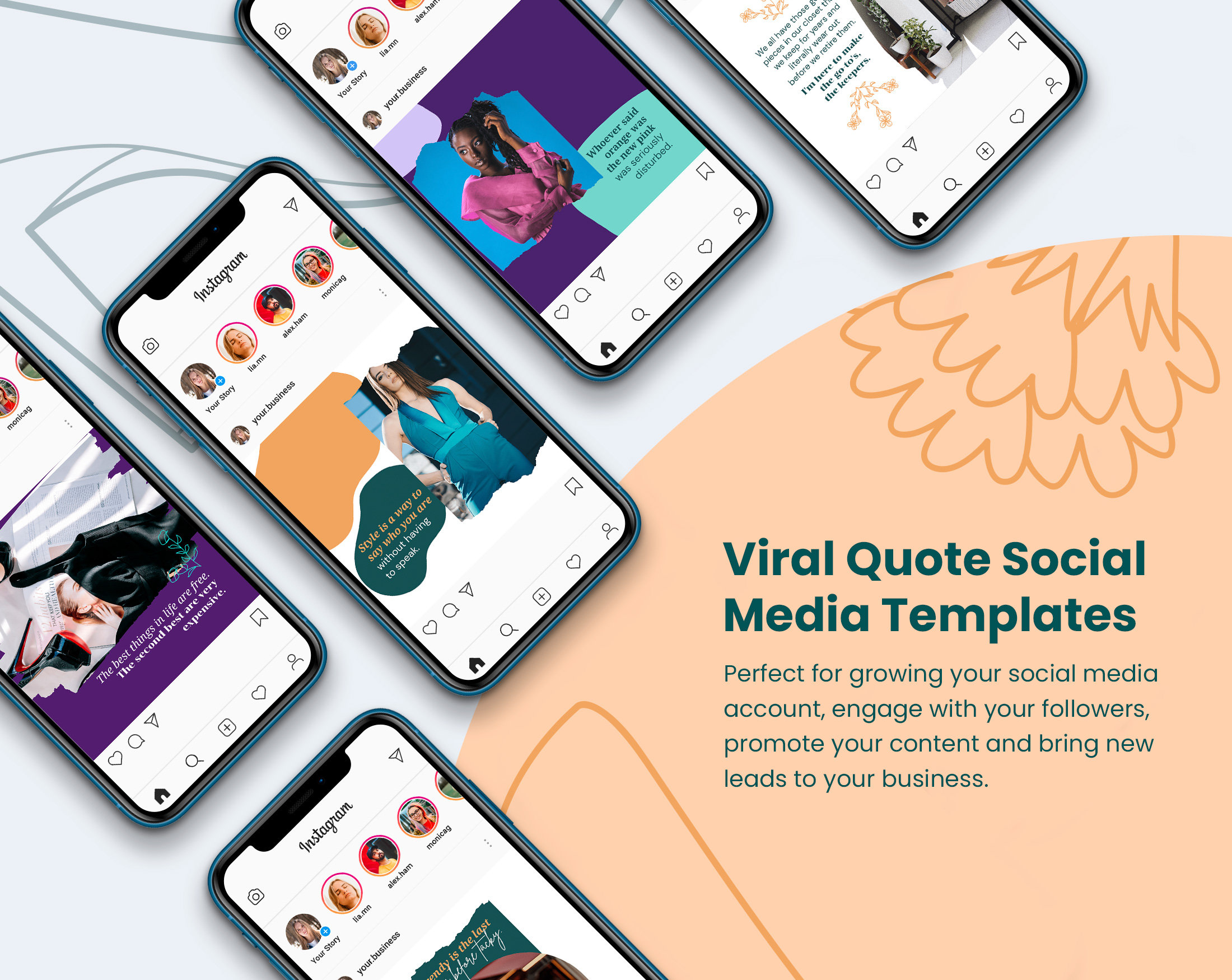 Fashion Viral Quotes Social Media CANVA Templates Fashion - Etsy