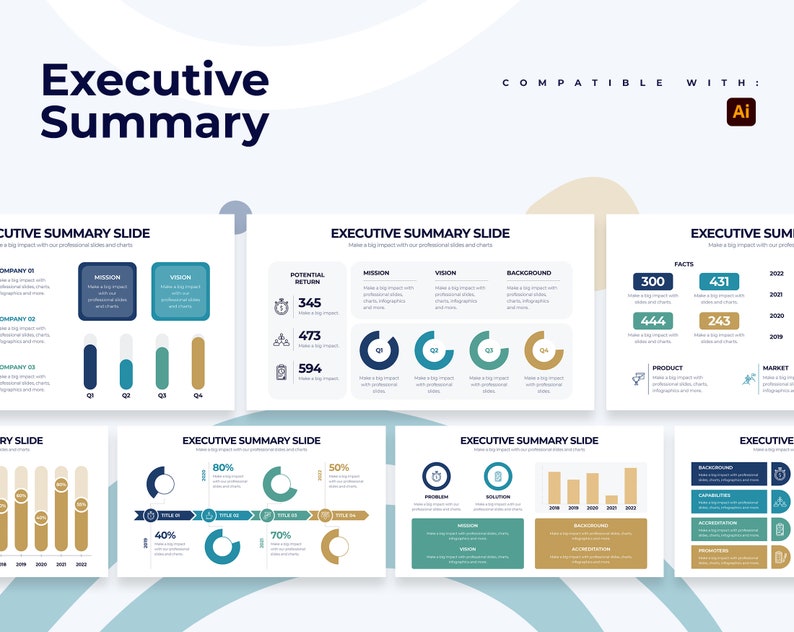 Executive Summary Infographics | Template for Illustrator | Best ...