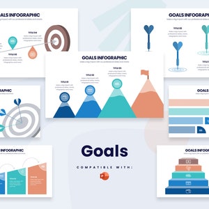 Goals Infographics | Powerpoint Template, Template for Powerpoint, Powerpoint Template, Template Design, Powerpoint Infographic