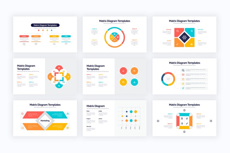 Matrix Diagram Templates | Diagrams for Powerpoint, Illustrator ...