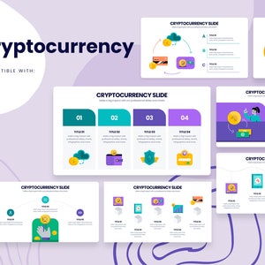 Cryptocurrency Infographics | Google Slides Template, Template for Google Slides, Google Slides Template, Easy to Edit, Google Infographics