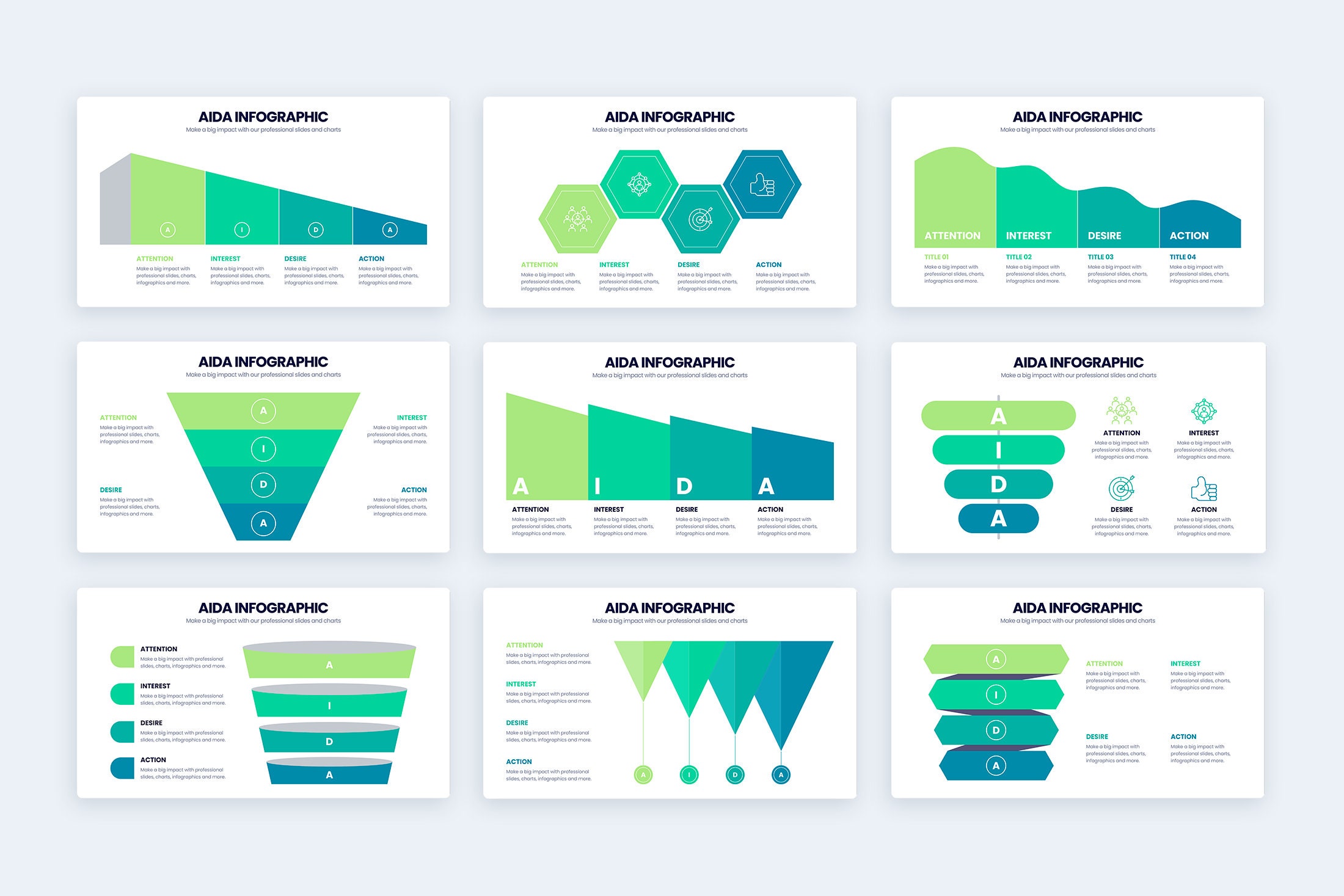 AIDA Model Infographics | Template for Powerpoint | Best Powerpoint ...