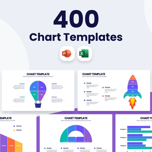 Powerpoint Charts und Graph Bundle | Excel | 400 Vorlagen