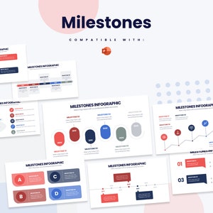 Milestone Infographics | Powerpoint Template, Template for Powerpoint, Powerpoint Template, Template Design, Powerpoint Infographic