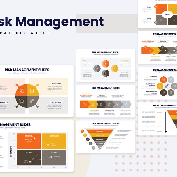 Risk Management Infographics | Powerpoint Template, Template for Powerpoint, Powerpoint Template, Template Designs, Powerpoint Infographics