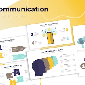 Communication Infographics | Powerpoint Template, Template for Powerpoint, Template Design, Powerpoint Template, Powerpoint Infographic