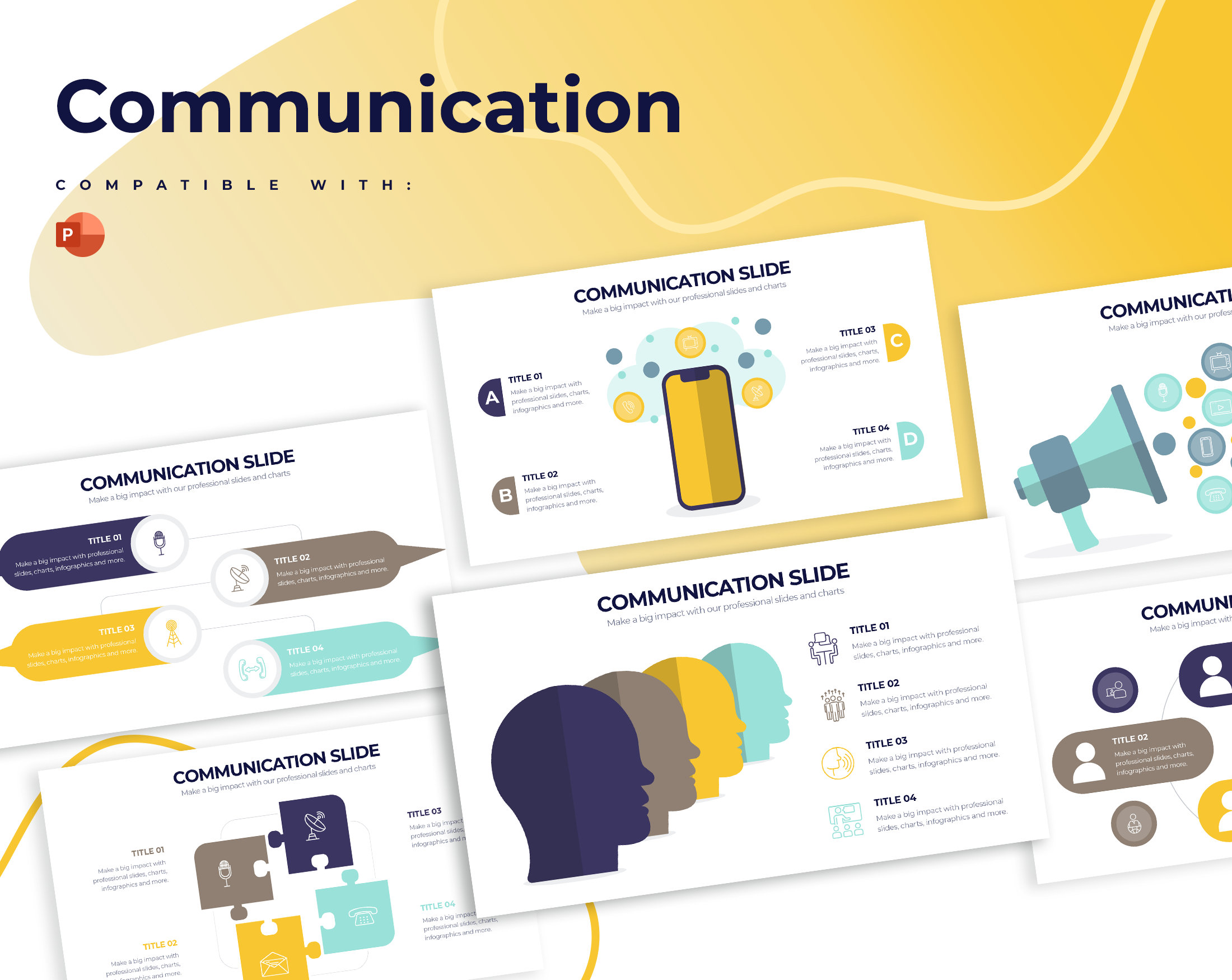 Communication Infographics | Powerpoint Template, Template for ...