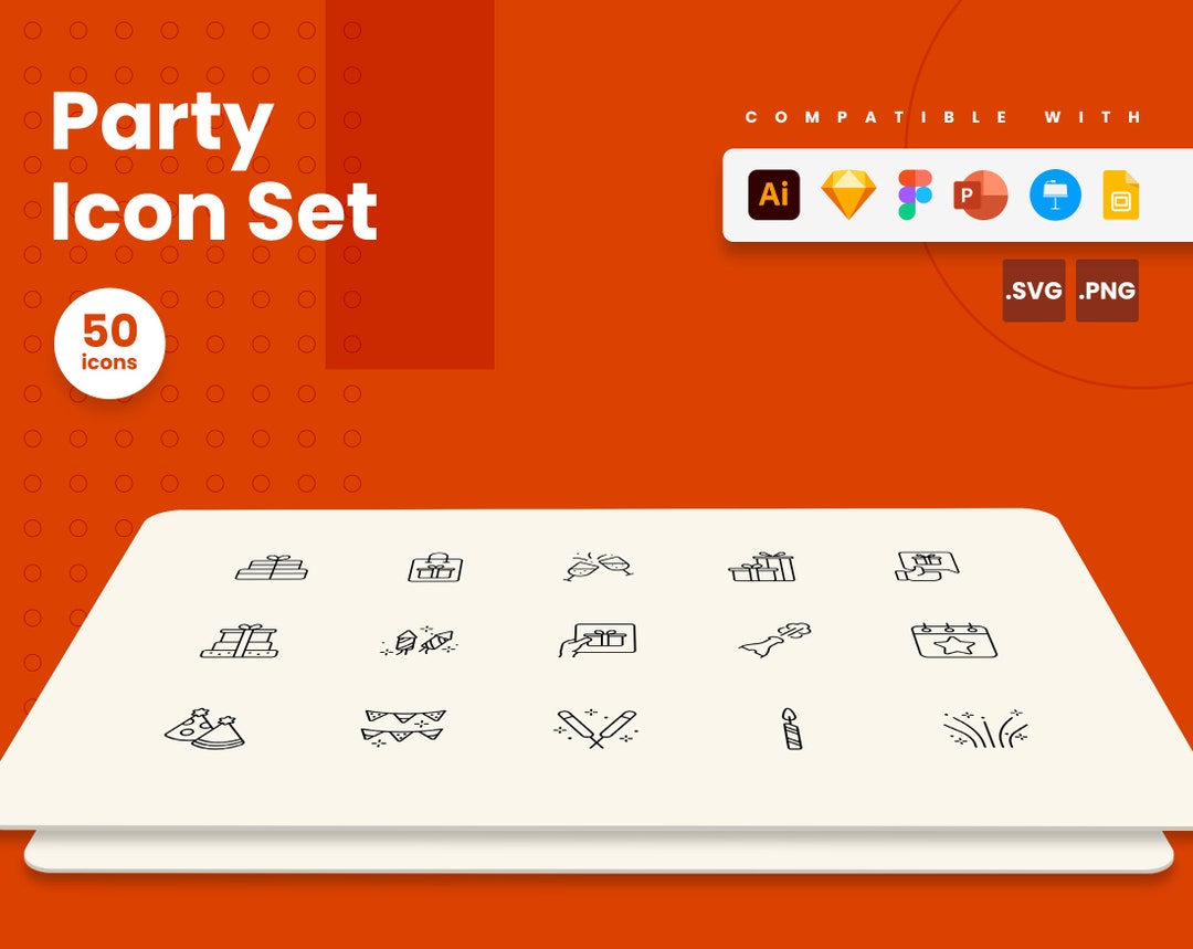 Party Icons | Vector Icons for Powerpoint, Keynote, Illustrator, Google ...