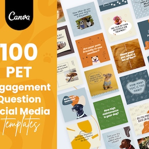 Pet Engagement Question Social Media | CANVA Template, Engagement Boost, Pets Business, Ready to Post, Business Branding, Instagram Content