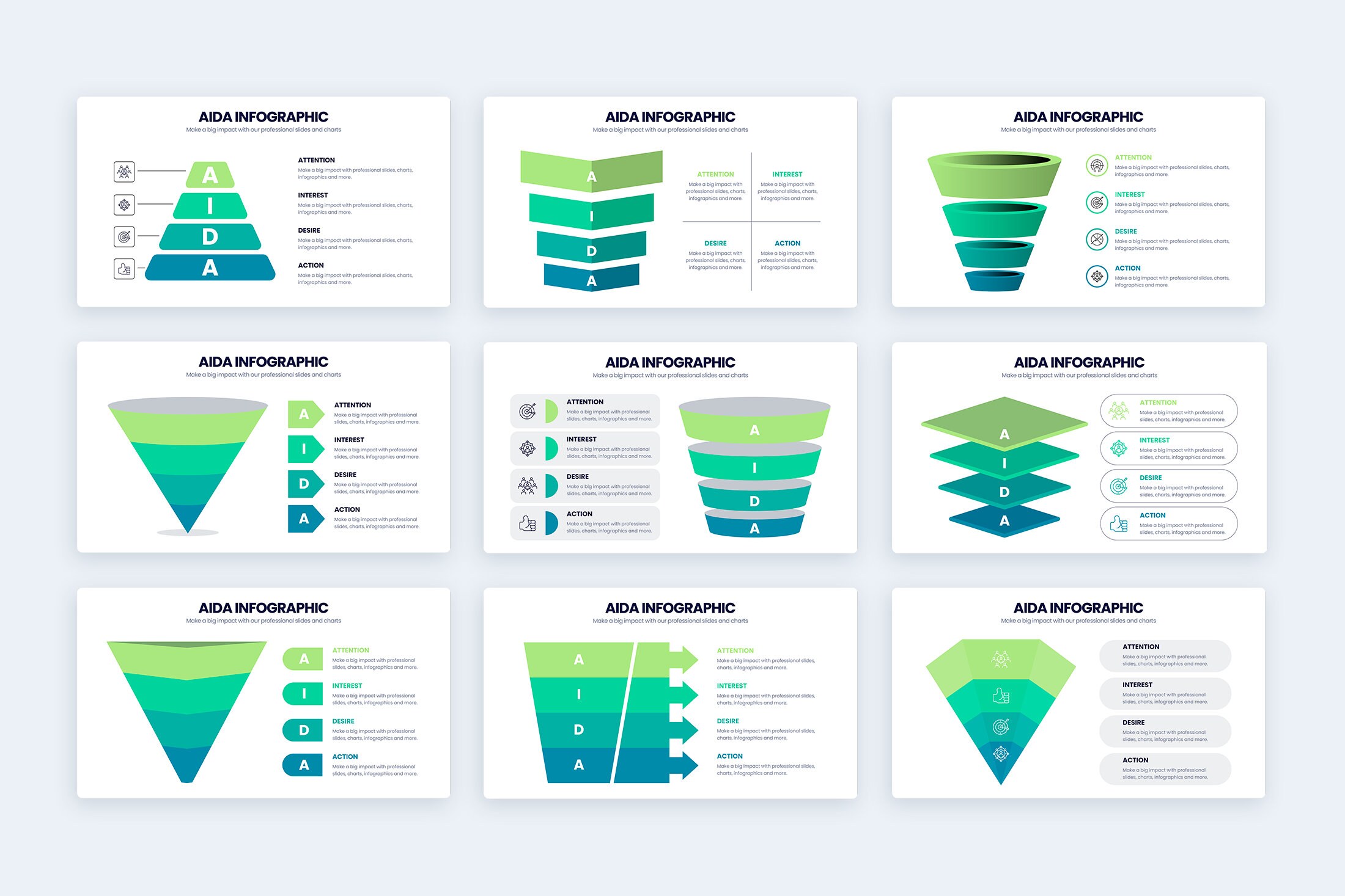 AIDA Model Infographics | Template for Powerpoint | Best Powerpoint ...