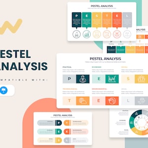 PESTEL Analysis Slides Template for Keynote | Minimal Work | Modern | Best Keynote Template | Easy to Edit | Keynote Infographics