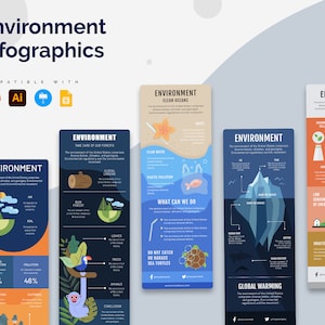 Vertikale Umgebungs-Infografikvorlagen | Diagramme für PowerPoint, Illustrator, Keynote, Google Slides