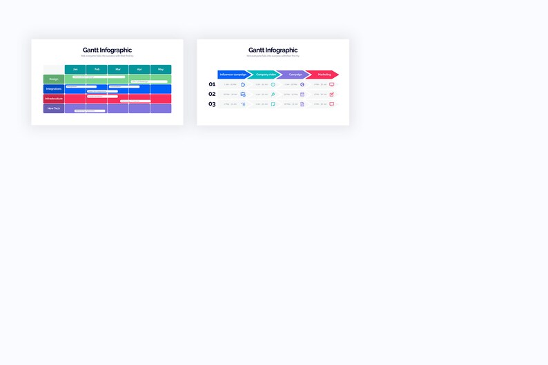 Plantillas / Diagramas de diagramas de Gantt para PowerPoint, Illustrator, Keynote, Google Slides imagen 4