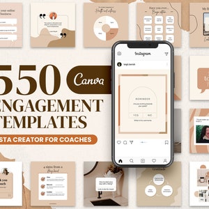 Insta Engagement Bundle | CANVA Templates, Engagement Boost, einfach zu bedienen, Insta Post, Engagement Bundle, Instagram Bundle Kit, Branding