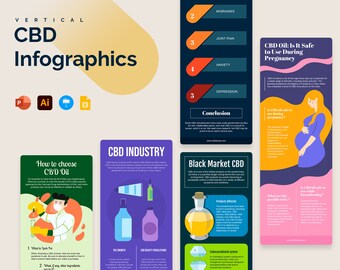 CBD Vertical Infographic Templates | Diagrams for PowerPoint, Illustrator, Keynote, Google Slides
