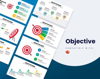 Objective Infographics | Powerpoint Template, Template for Powerpoint, Powerpoint Template, Template Design, Powerpoint Infographic