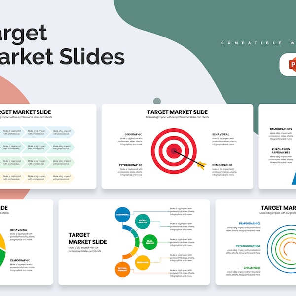 Target Market Slides-Vorlage für Powerpoint-| Minimale | Moderne | Beste Powerpoint-Vorlage