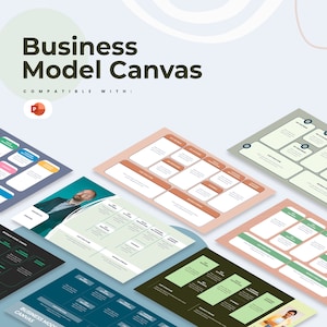 Infografica canvas modello di business / modello per Powerpoint / Miglior modello di PowerPoint / Facile da modificare