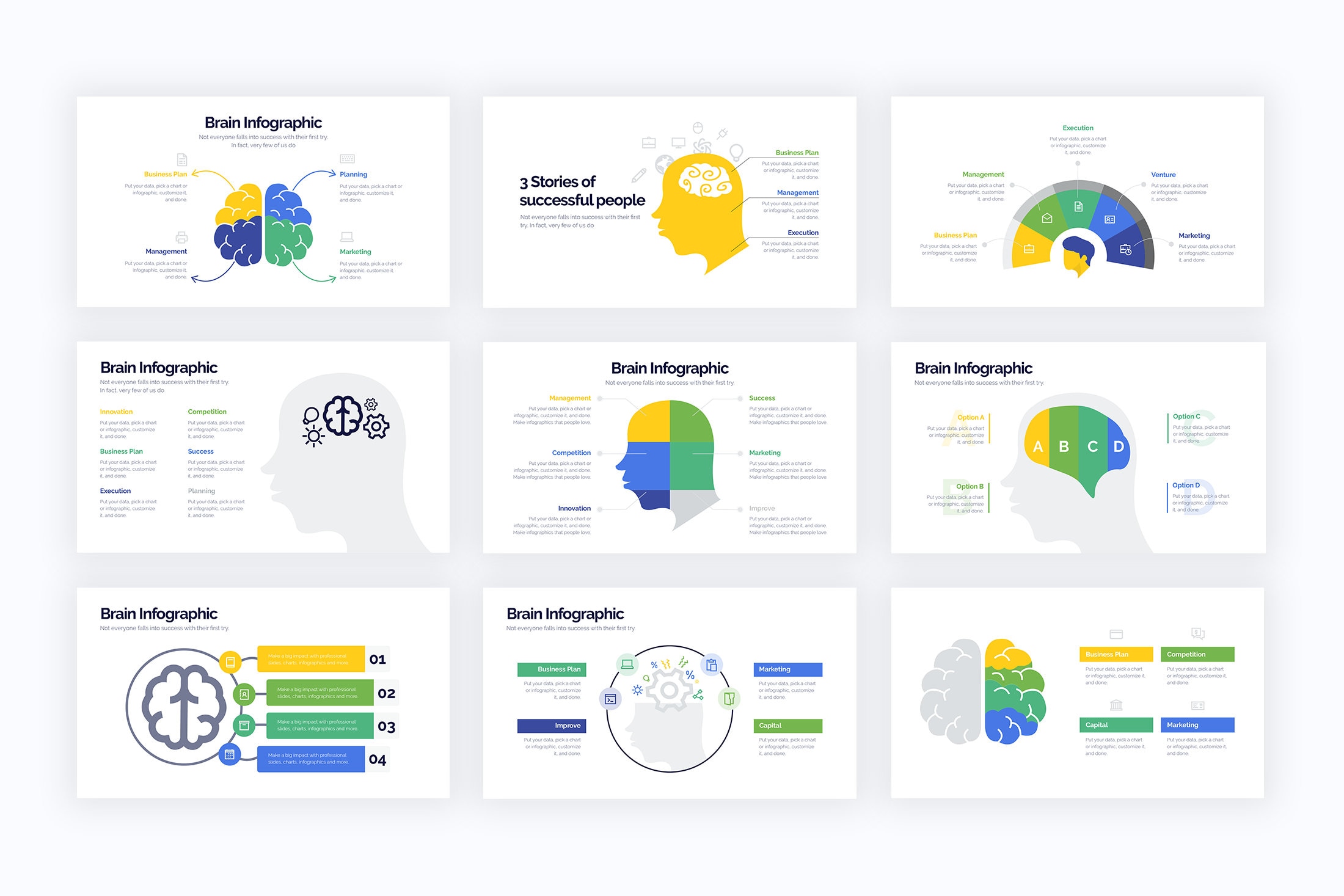 Brain Infographic Templates | Diagrams for Powerpoint, Illustrator ...