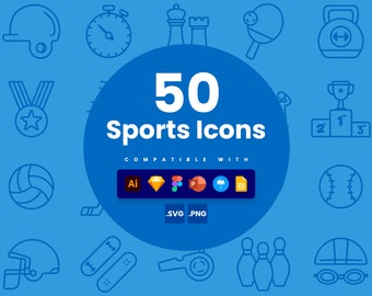 Sports Icons | Vector Icons for Powerpoint, Keynote, Illustrator, Google Slides, Sketch, Figma