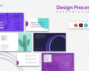 Process Design Presentation Template | PowerPoint Template, Slides for Keynote, Google Slides and Illustrator