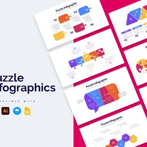 Puzzle Infographic Templates | Diagrams for PowerPoint, Illustrator, Keynote, Google Slides